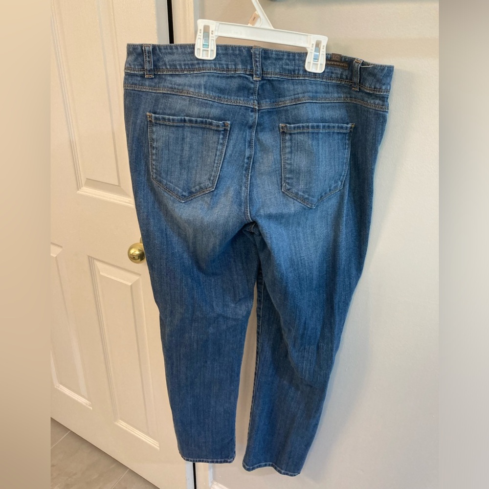 LC Lauren Conrad straight leg mid rise jeans size 12 - Picture 2 of 5